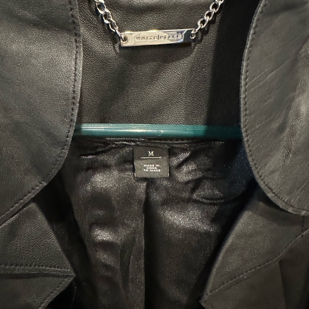 White House Black Market Leather Jacket - Picture 3 of 7